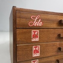 Cassettiere da cucino Seta Faro in legno, 1960 ca. 