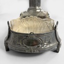 Centrotavola liberty in metallo e vetro, 1930 ca