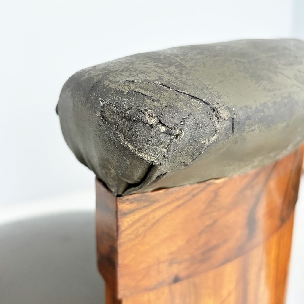 Sedie in legno e pelle verde, 1930 ca.