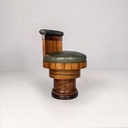 Sedie in legno e pelle verde, 1930 ca.