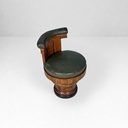 Sedie in legno e pelle verde, 1930 ca.