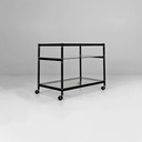 Carrello in metallo e vetro, 1970 ca.
