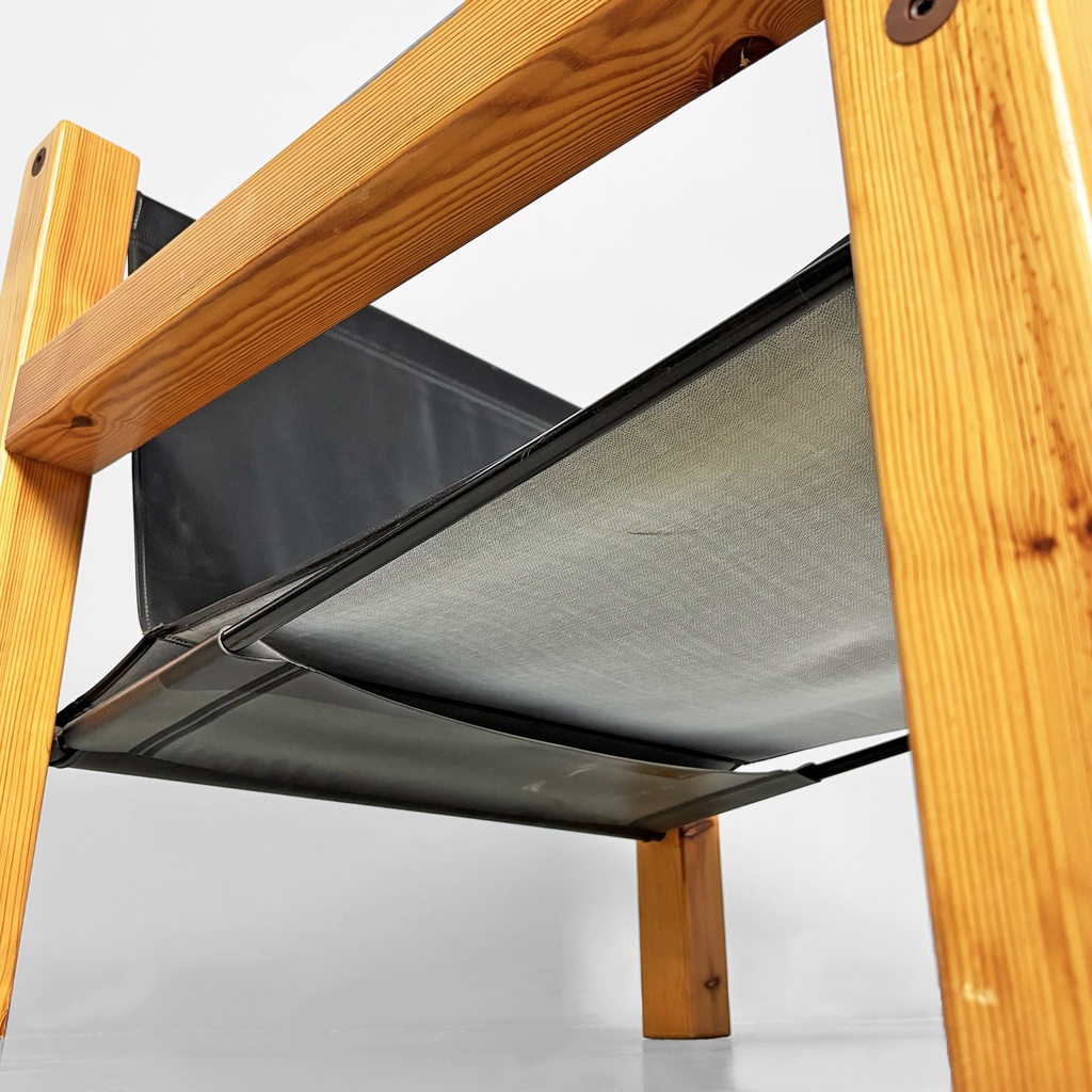 Poltrone in legno e pelle di Silvano Passi, 1970 ca.
