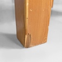 Tavolo da caffè in legno e cuoio di Silvano Passi, 1970s