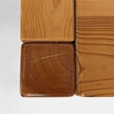 Tavolo da caffè in legno e cuoio di Silvano Passi, 1970s