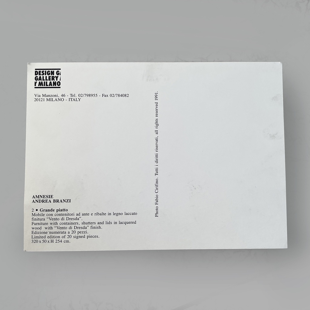 Mobile da parete Grande Piatto di Andrea Branzi per Design Gallery Milano, 1991