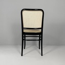 Sedia in paglia e legno nero, 1980 ca. 