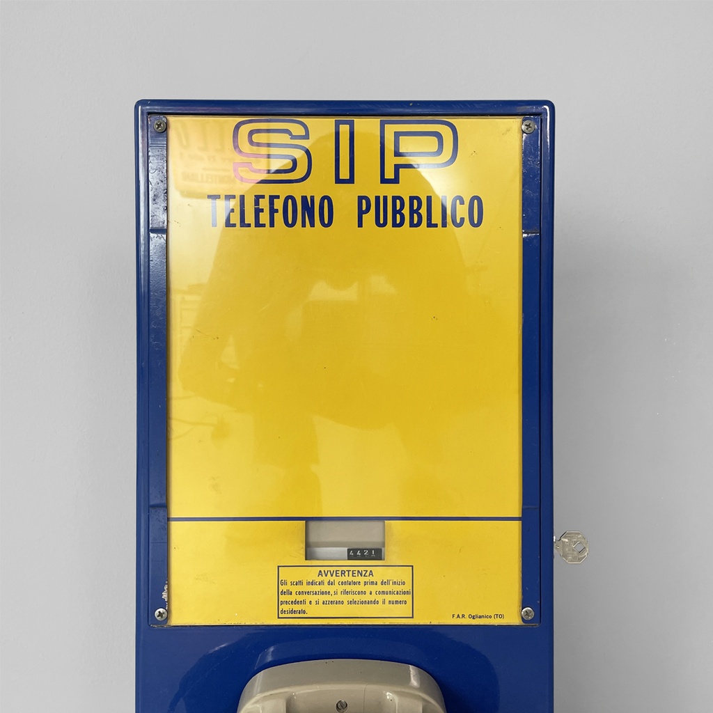 Telefono pubblico SIP da parete, 1960 ca. 
