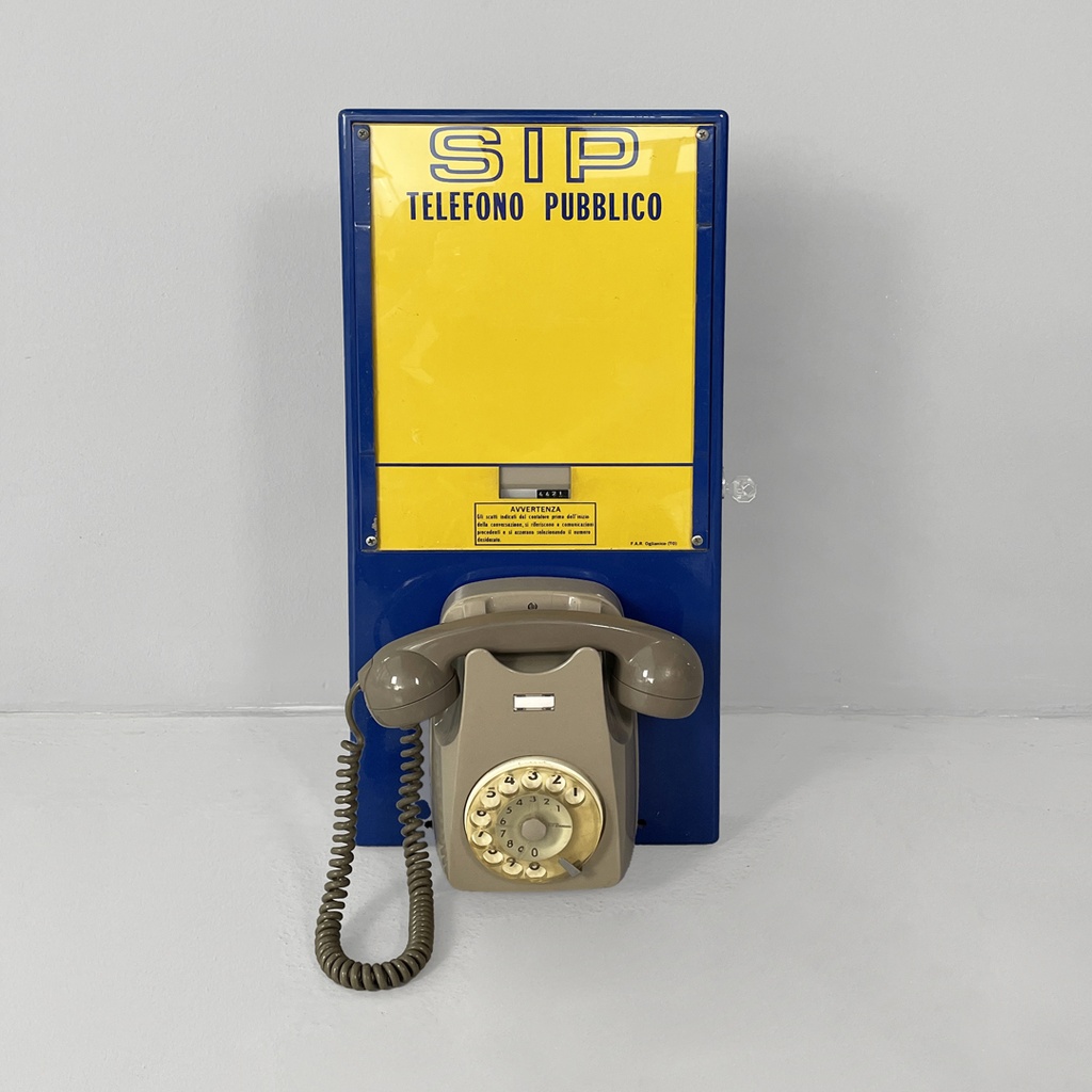 Telefono pubblico SIP da parete, 1960 ca. 