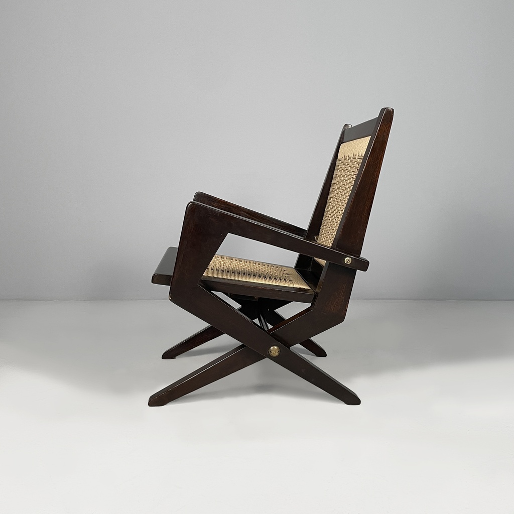 Poltrone in legno e paglia, 1940ca
