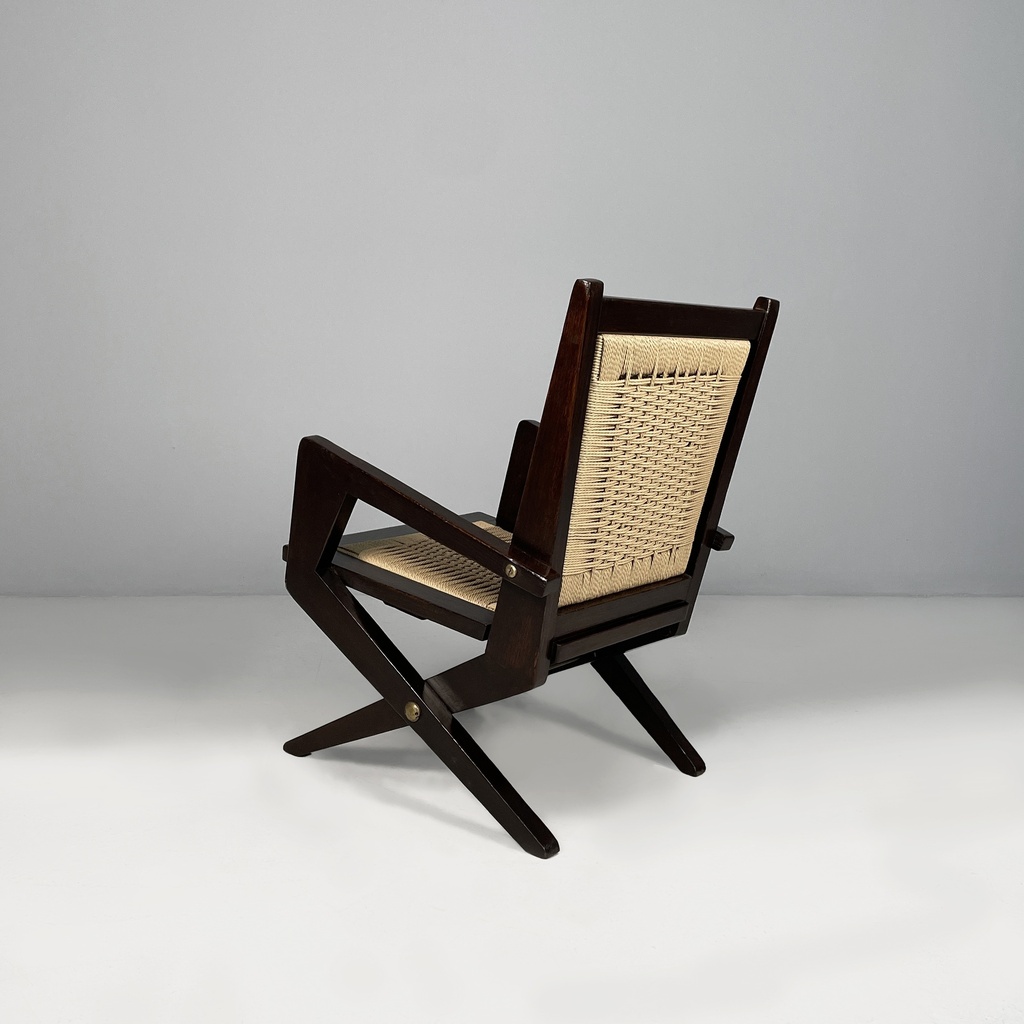 Poltrone in legno e paglia, 1940ca