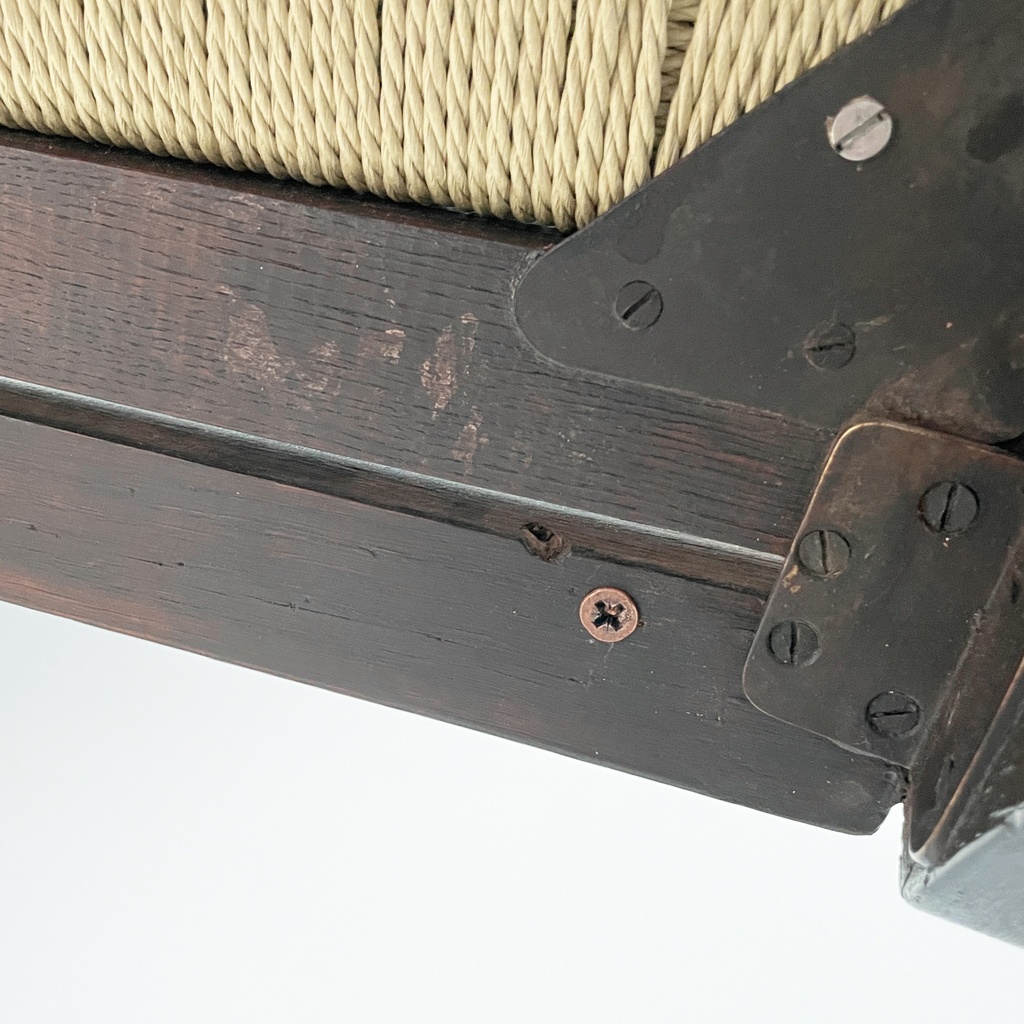 Poltrone in legno e paglia, 1940ca