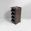 Carrello Boby marrone di Joe Colombo per Bieffeplast, 1970 ca.