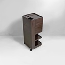 Carrello Boby marrone di Joe Colombo per Bieffeplast, 1970 ca.