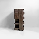 Carrello Boby marrone di Joe Colombo per Bieffeplast, 1970 ca.