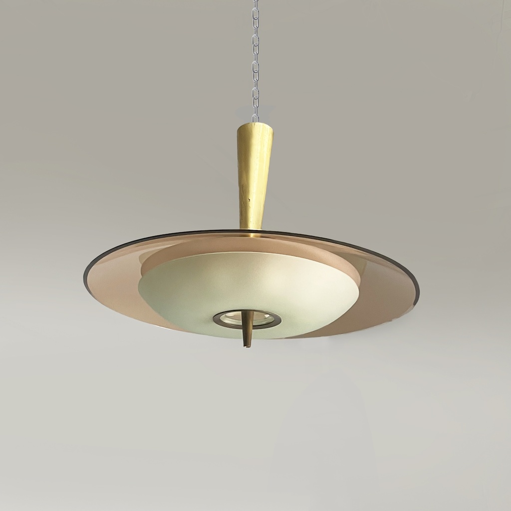 Lampadario 1462 di Max Ingrand per Fontana Arte, 1950 ca.