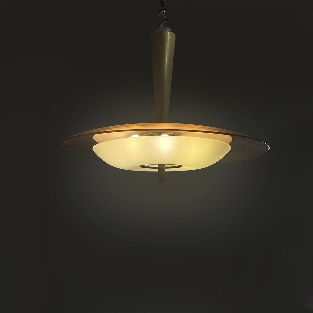 Lampadario 1462 di Max Ingrand per Fontana Arte, 1950 ca.