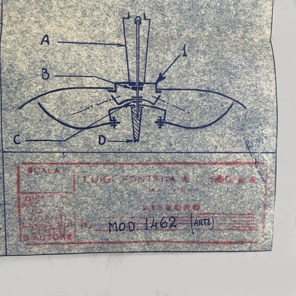 Lampadario 1462 di Max Ingrand per Fontana Arte, 1950 ca.