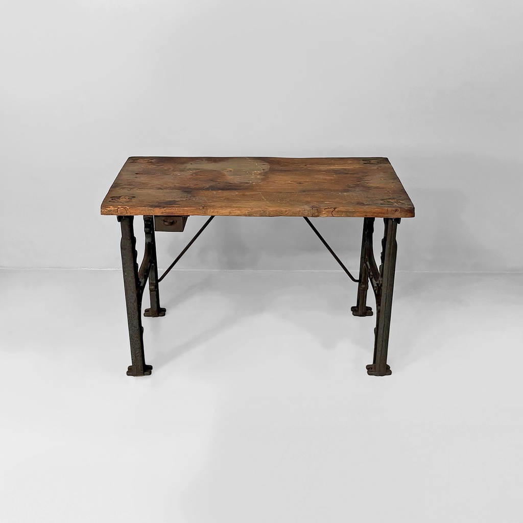 Consolle in legno e ghisa, 1800 ca.