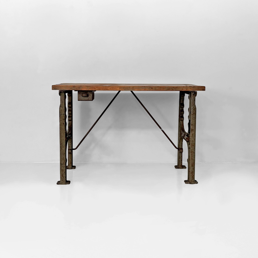 Consolle in legno e ghisa, 1800 ca.