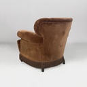 Poltrone in velluto marrone, 1930 ca.