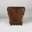 Poltrone in velluto marrone, 1930 ca.