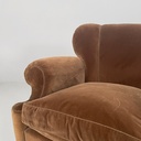 Poltrone in velluto marrone, 1930 ca.