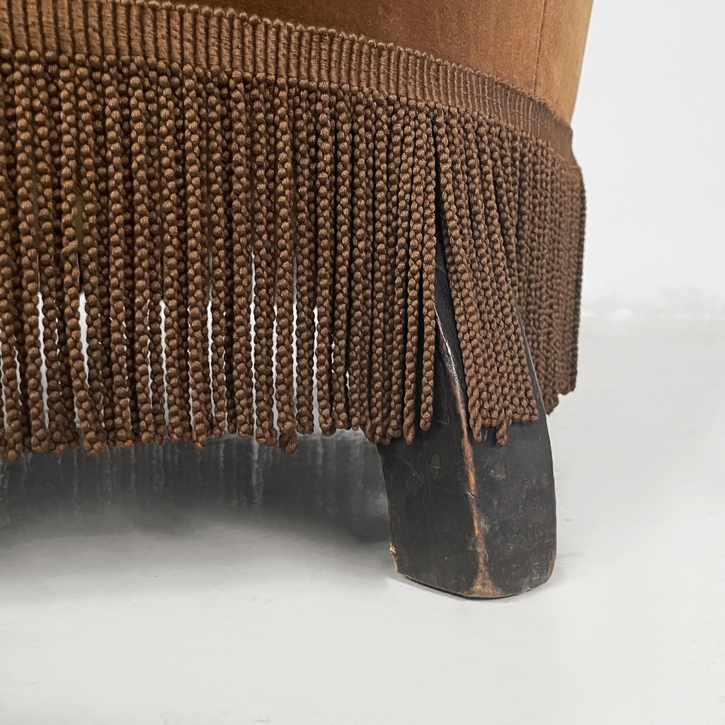 Poltrone in velluto marrone, 1930 ca.