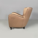 Poltrone in seta rosa beige, 1940 ca.