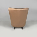 Poltrone in seta rosa beige, 1940 ca.