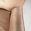 Poltrone in seta rosa beige, 1940 ca.