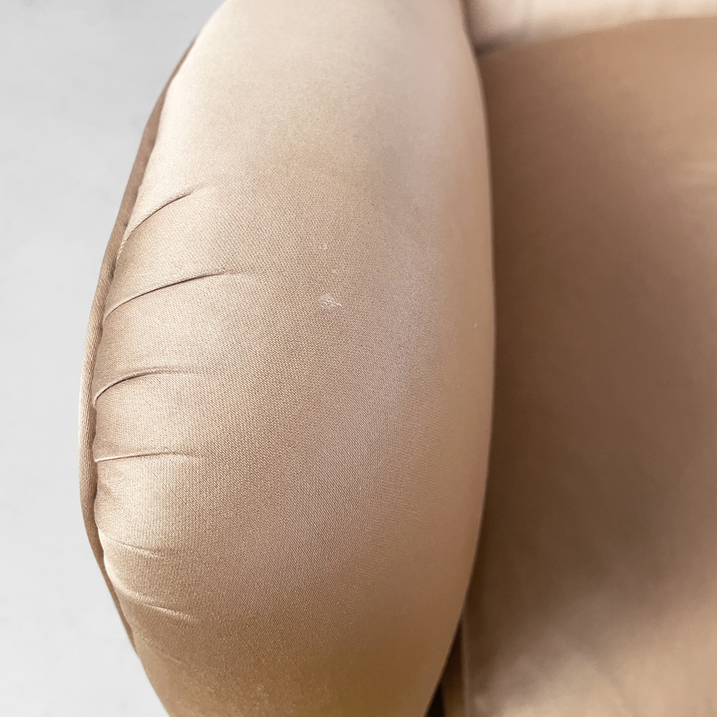 Poltrone in seta rosa beige, 1940 ca.