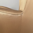 Poltrone in seta rosa beige, 1940 ca.
