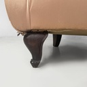 Poltrone in seta rosa beige, 1940 ca.