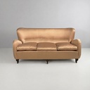 Divano in seta rosa beige, 1940 ca.