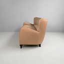 Divano in seta rosa beige, 1940 ca.