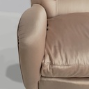 Divano in seta rosa beige, 1940 ca.