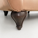 Divano in seta rosa beige, 1940 ca.