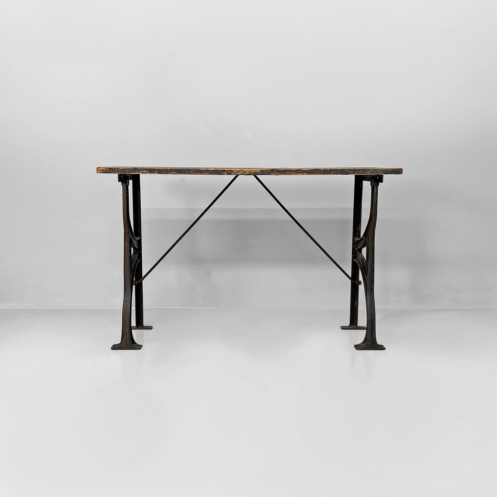 Consolle in legno e ghisa, 1800 ca.