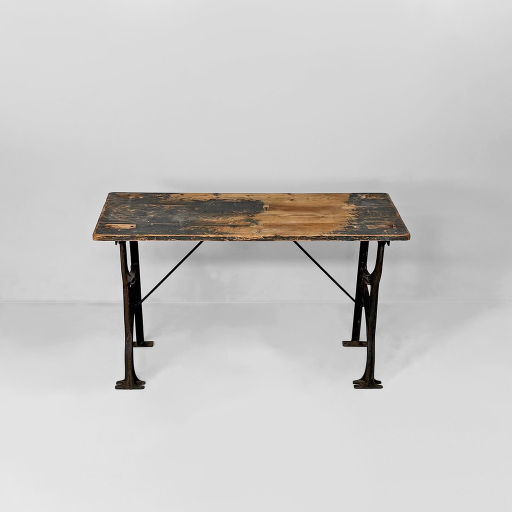 Consolle in legno e ghisa, 1800 ca.