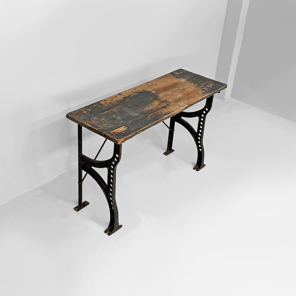 Consolle in legno e ghisa, 1800 ca.