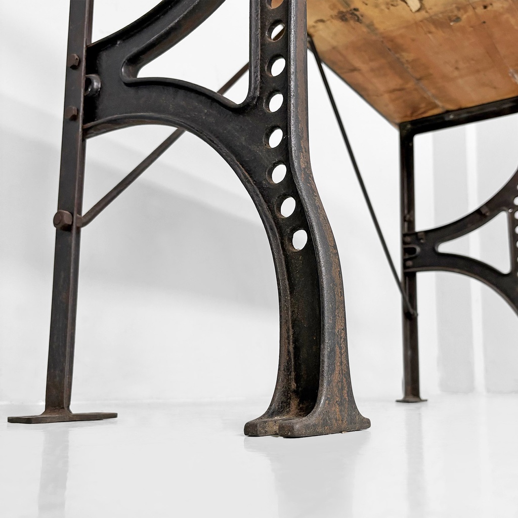 Consolle in legno e ghisa, 1800 ca.