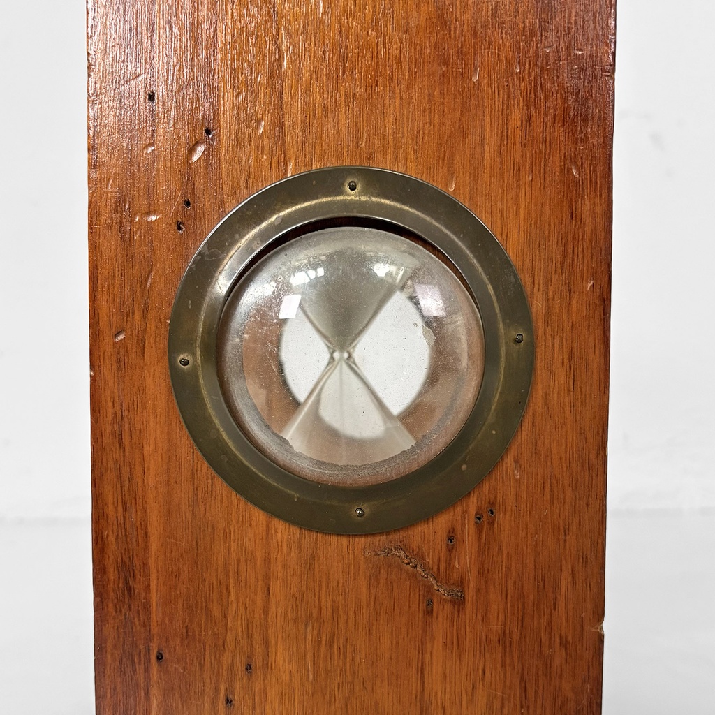 Clessidra in vetro e legno, 1850 ca.