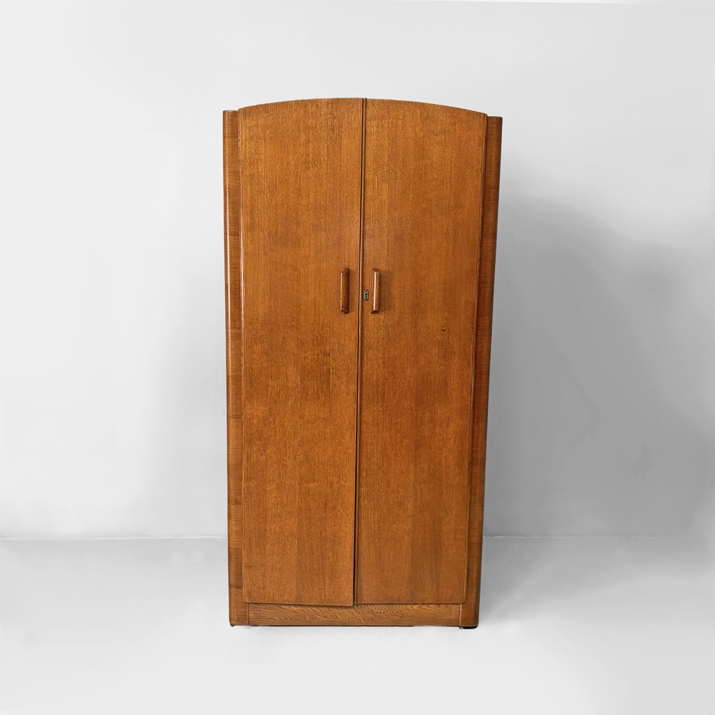 Armadio con specchio in legno, 1950 ca.