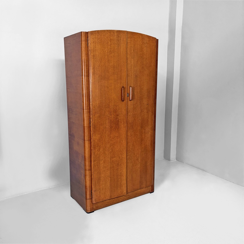 Armadio con specchio in legno, 1950 ca.