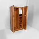 Armadio con specchio in legno, 1950 ca.