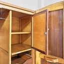 Armadio con specchio in legno, 1950 ca.