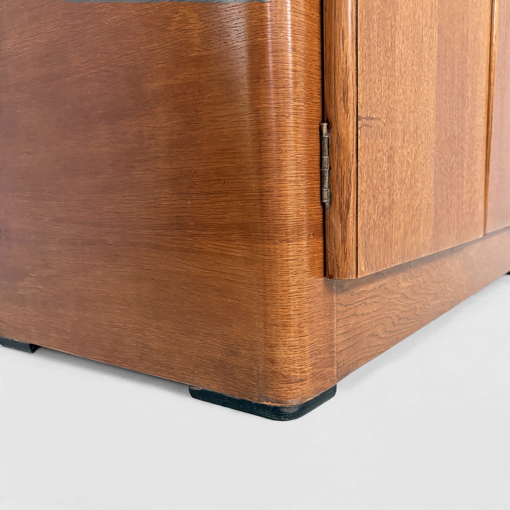 Armadio con specchio in legno, 1950 ca.