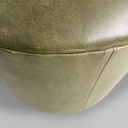 Pouf in similpelle verde, 1970 ca.