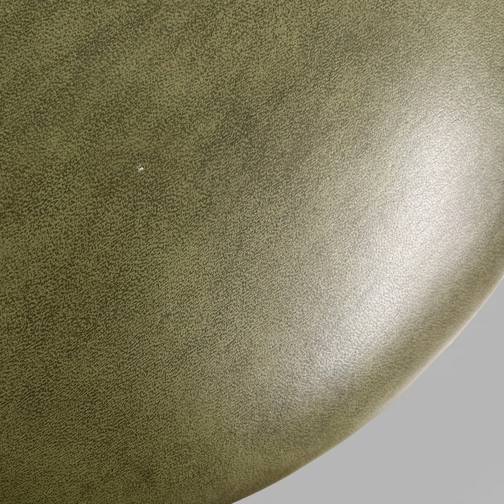 Pouf in similpelle verde, 1970 ca.